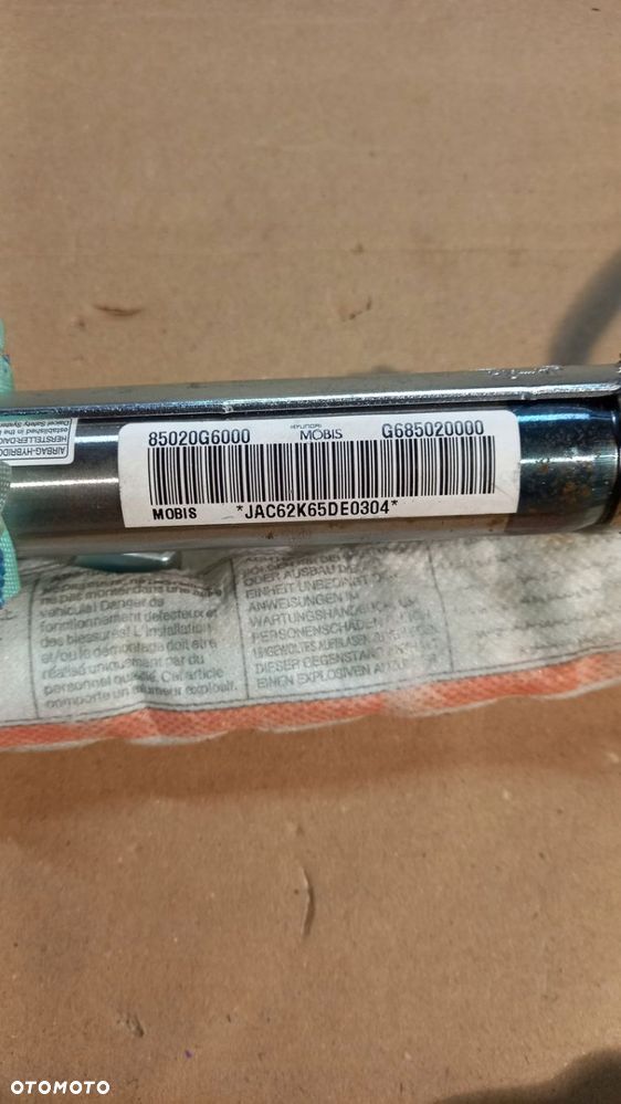 KURTYNA POWIETRZNA AIR BAG PRAWA KIA PICANTO III 85020G6000 85020-G6000 - 2