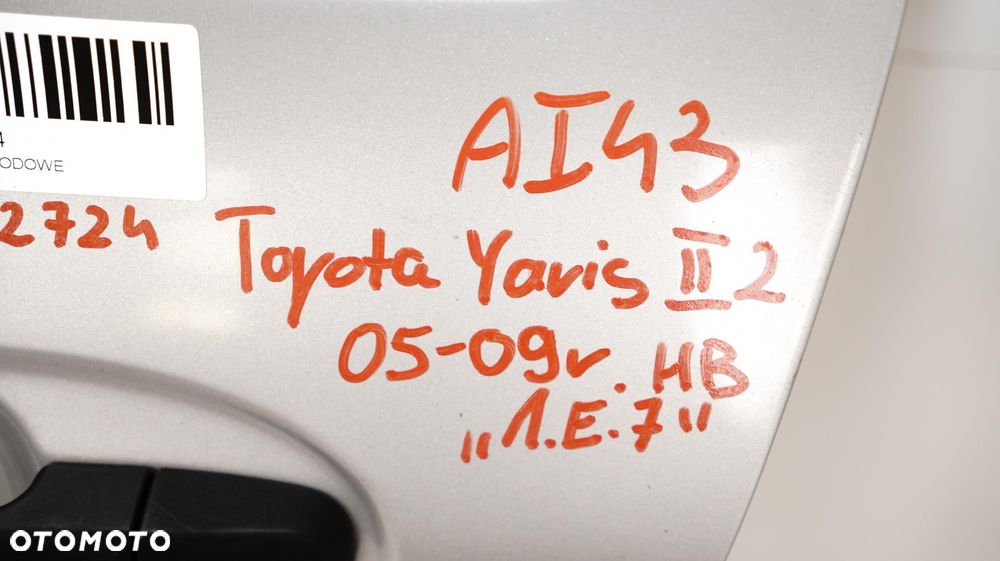 Drzwi lewy tył tylne toyota yaris ii 05-09r 1e7 - 11