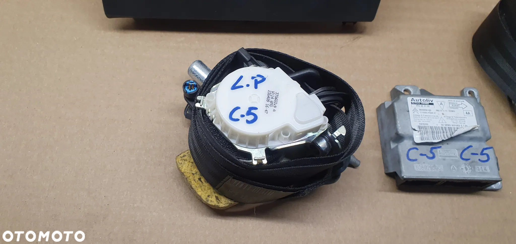 Konsola poduszki pasy AIRBAG  sensor zestaw naprawczy Citroen C5 III - 6