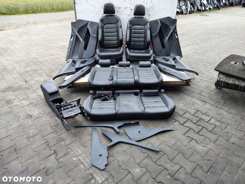 FOTEL FOTELE KANAPA TUNEL CZARNA SKÓRA GRZANE ELEKTRYCZNE GOLF 7 VII GTD HB - 1