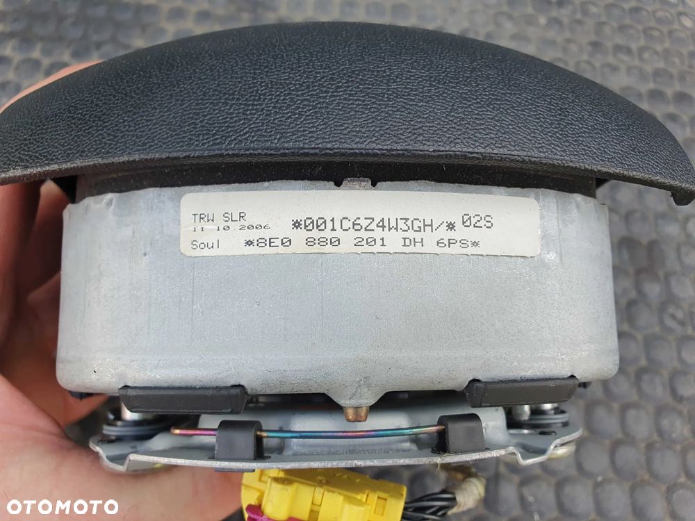 Kierownica Trzy 3 Ramienna Czarna Pikowana Skóra Air Bag Poduszka Wtyczka AUDI A4 B6 B7 - 35