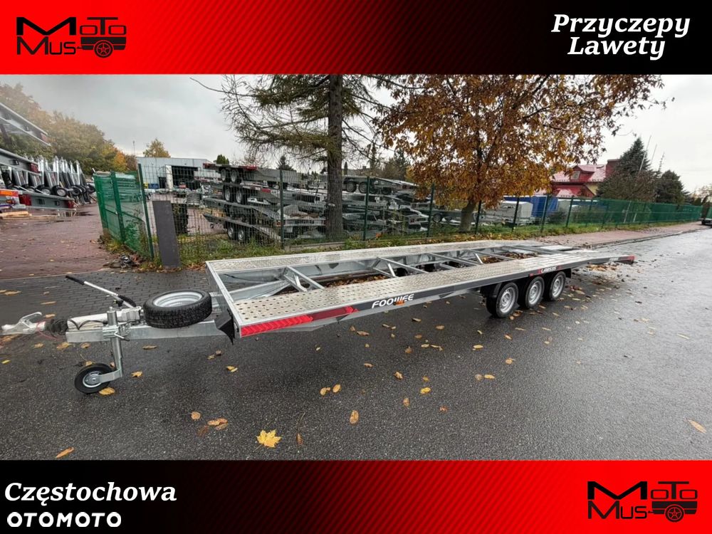 Inny Laweta FOOWEE 8.5x2.1 dwa auta 3 osie koła 195r13c  aluminiowe najazdy MW 850KG - 1