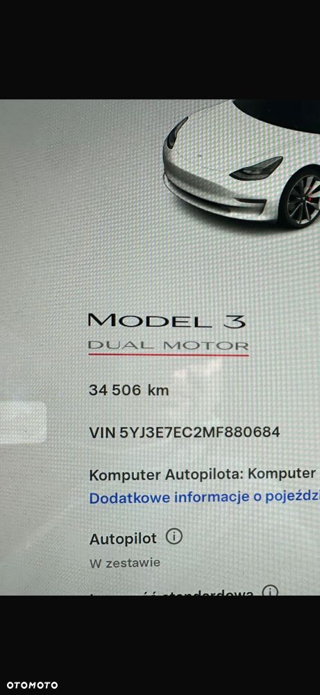 BATERIA AKUMULATOR TESLA 110442300T LONG RANGE PERFORMANCE 78KWH. AWD 30 000KM. - 2