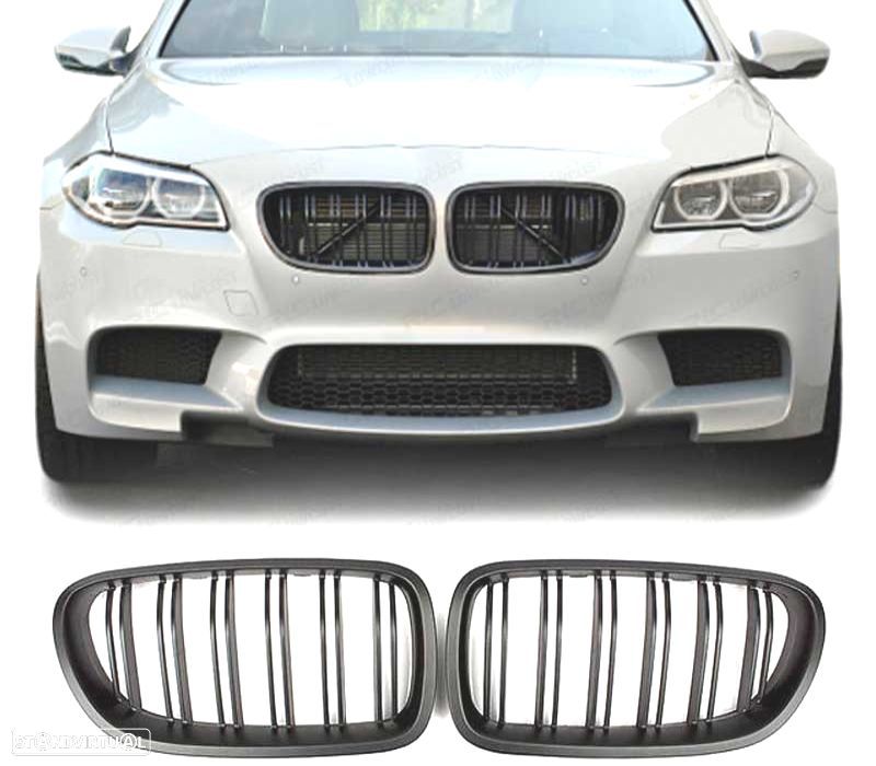 GRELHA BMW F10 10-17 LOOK M5 DUPLAS PRETO MATE - 1