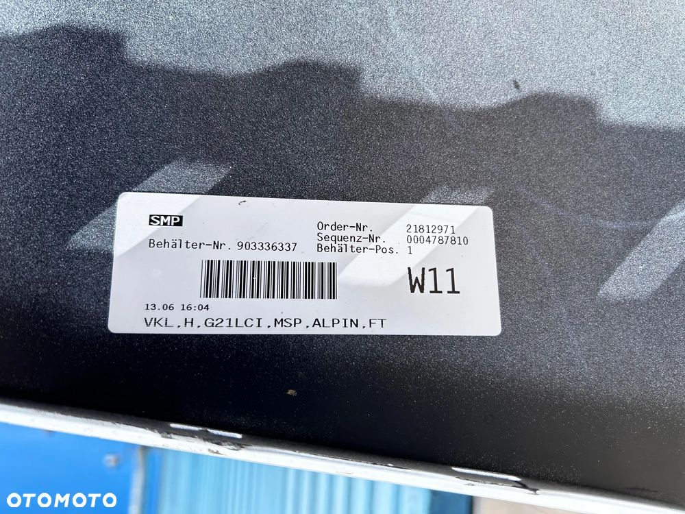 BMW 3 G21  M PAKIET PDC LIFT LCI ZDERZAK TYŁ TYLNI DYFUZOR DOKŁADKA BIAŁY - 6