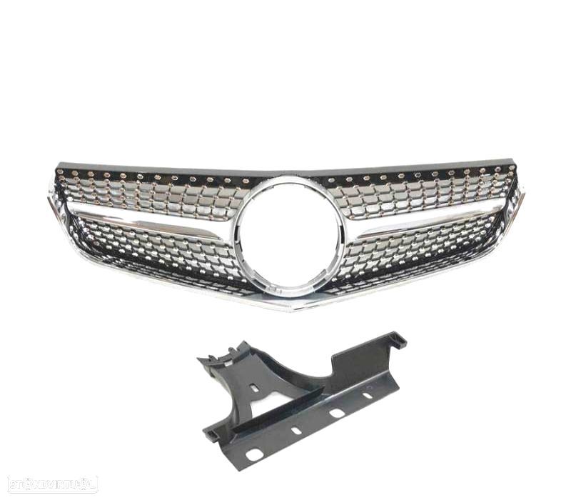 GRELHA DIANTEIRA MERCEDES W207 LOOK DIAMOND 09-13 CROMADO - 2