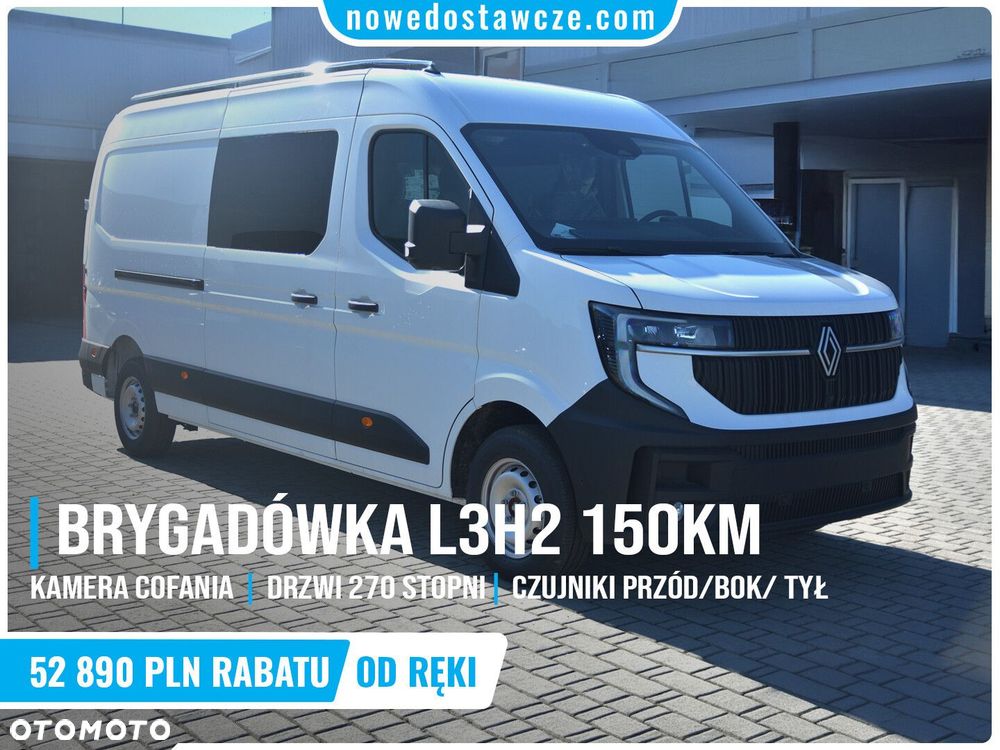 Renault Master Furgon L3H2 2.0 150KM Brygadówka 7 os. - 2