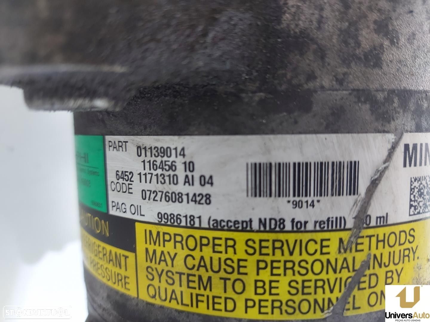 COMPRESSOR AR CONDICIONADO MINI MINI 2007 -01139014 - 1