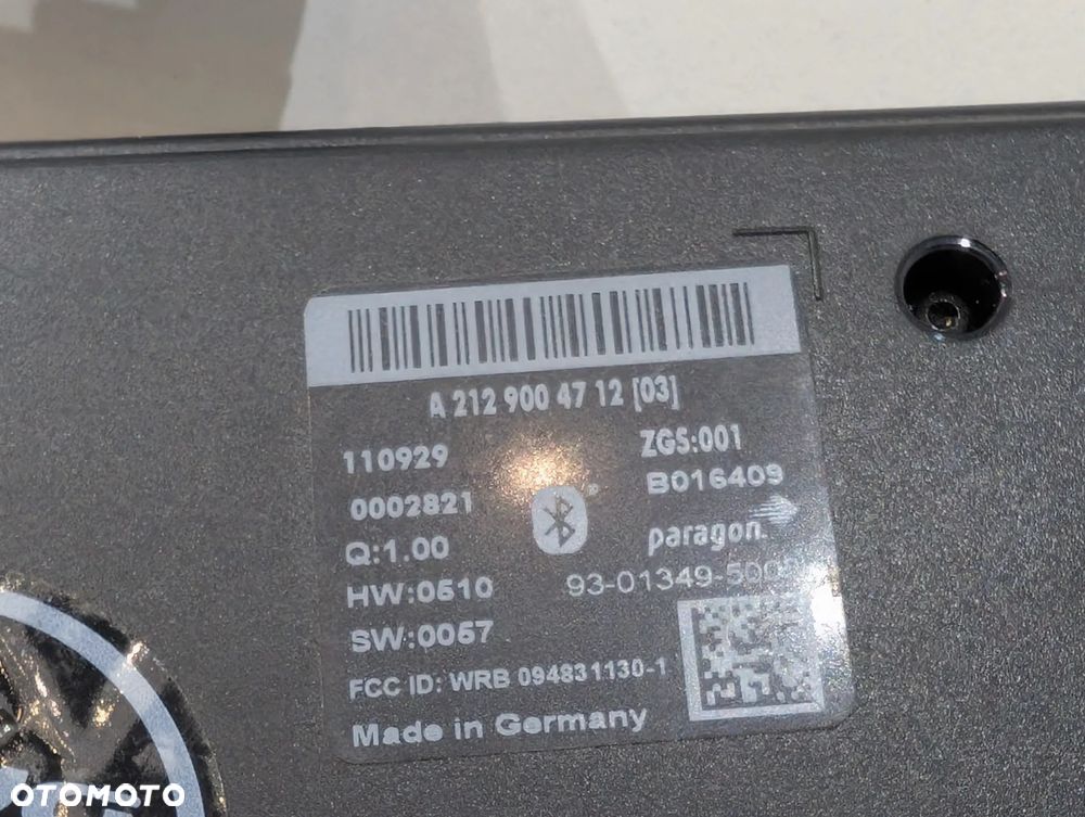 MERCEDES W212 MODUŁ MEDIA INTERFACE PLUS BLUETOOTH A2129004712 - 5