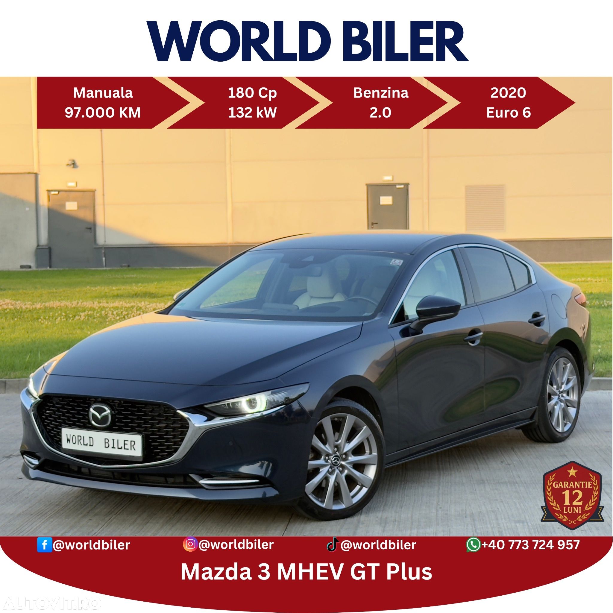Mazda 3 X180 MHEV GT Plus - 1