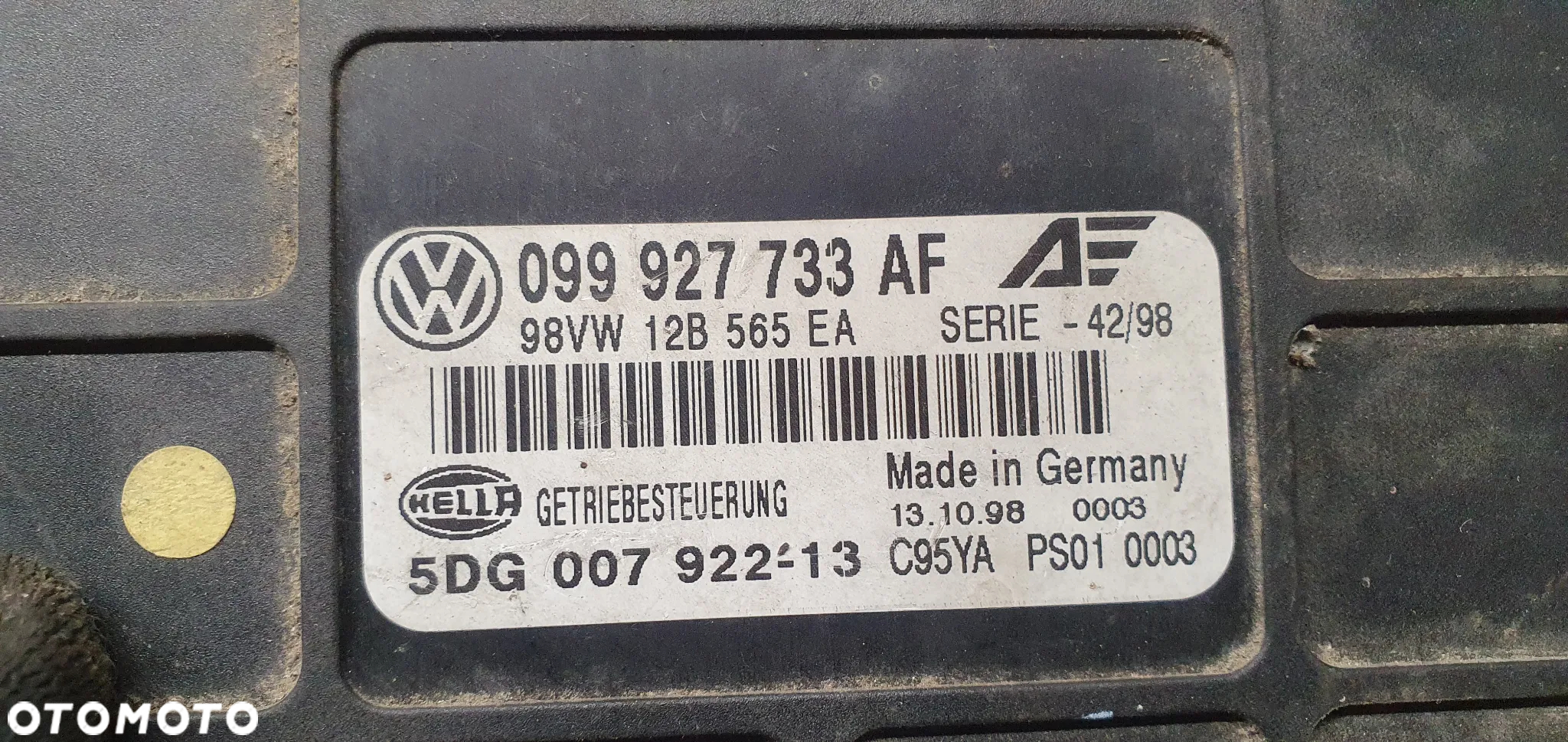 Moduł sterownik skrzyni biegów automat VW Sharan 2.8 VR6 099927733AF - 5