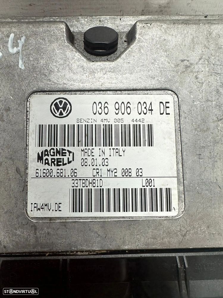 .Centralina Motor Magneti Marelli VAG VW Volkswagen Polo 9N3 1.4 16v 75cv BBY 036906034DE 61600.681.06 - 8