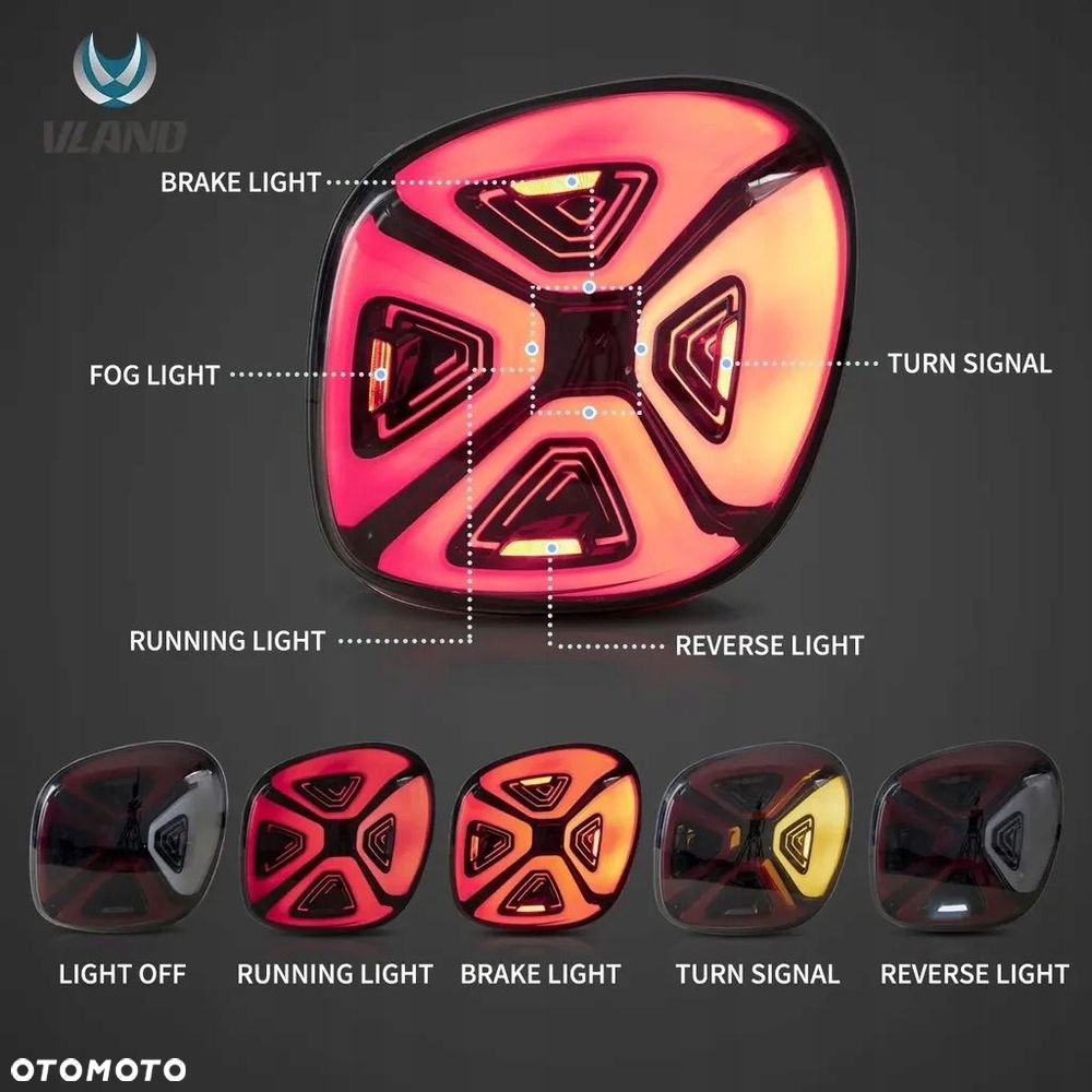 lampy tylne kpl full led neon diodowe tuning smart fortwo iii 3 w 453 14-19 - 7