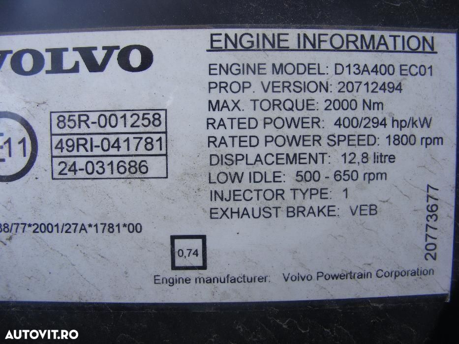 vand sau dezmembrez motor Volvo 400 D13A - 1