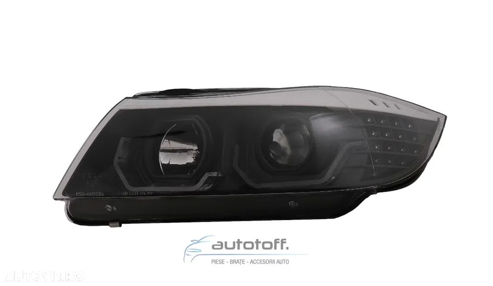 Faruri 3D Led Angel Eyes compatibile cu BMW Seria 3 E90 E91 (2005-2008) - 16