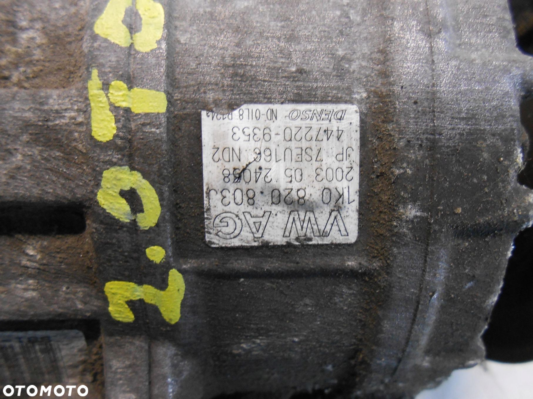 KOMPRESOR KLIMATYZACJI TOURAN I 2.0 TDI 1K0820803J # - 2
