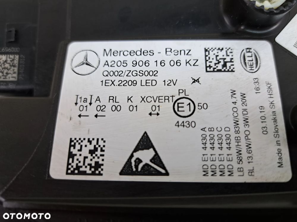 MERCEDES C-KLASA W205 LIFT LAMPA PRAWA MULTIBEAM A2059061606 - 5