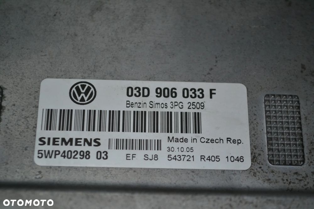 VW POLO 9N STEROWNIK SILNIKA 1,2 B 03D906033F 5WP4029803 - 4