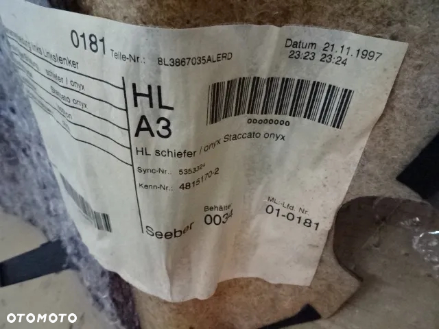BOCZKI DRZWI LEWY TYŁ AUDI A3 8L HB 3D NR326 - 10