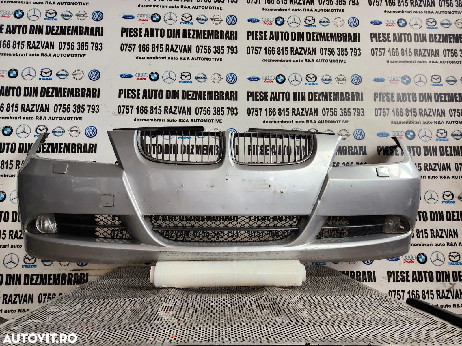 Bara Fata Completa Cu Spalatoare Far Grile Si Proiectoare Bmw E90 E91 NFL Necesita Vopsire Mici Def - 2