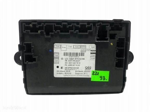 MODUŁ DRZWI PRZÓD MERCEDES W221 07r A2218709386 - 3