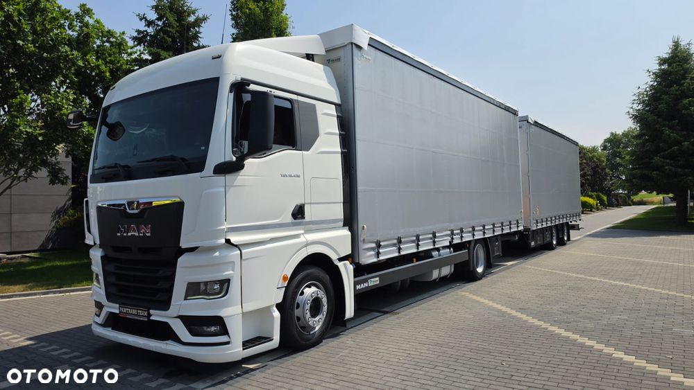 MAN ///TGX///18.430///2022///7.70+7.70 ///ZESTAW TANDEM///PRZEJAZDOWY/// 36000 KG///DACH PODNOSZONY/// FIRANKA///LEDY///STAN BARDZO DOBRY - 1