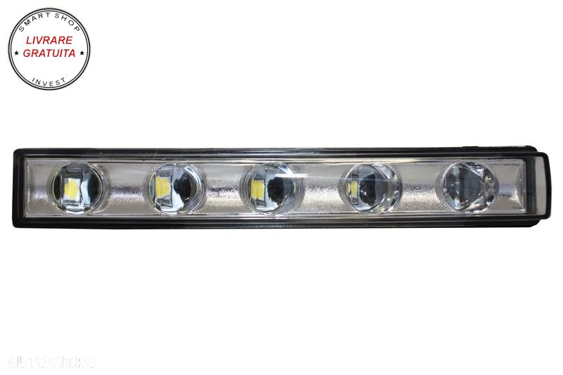 Carcasa faruri cu Lumini de zi dedicate LED DRL Crom Mercedes G-class W463 (1989-2- livrare gratuita - 12