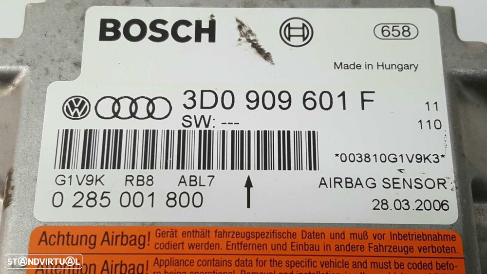 CENTRALINA DE AIRBAG VOLKSWAGEN TOUAREG (7LA) V6 - 4