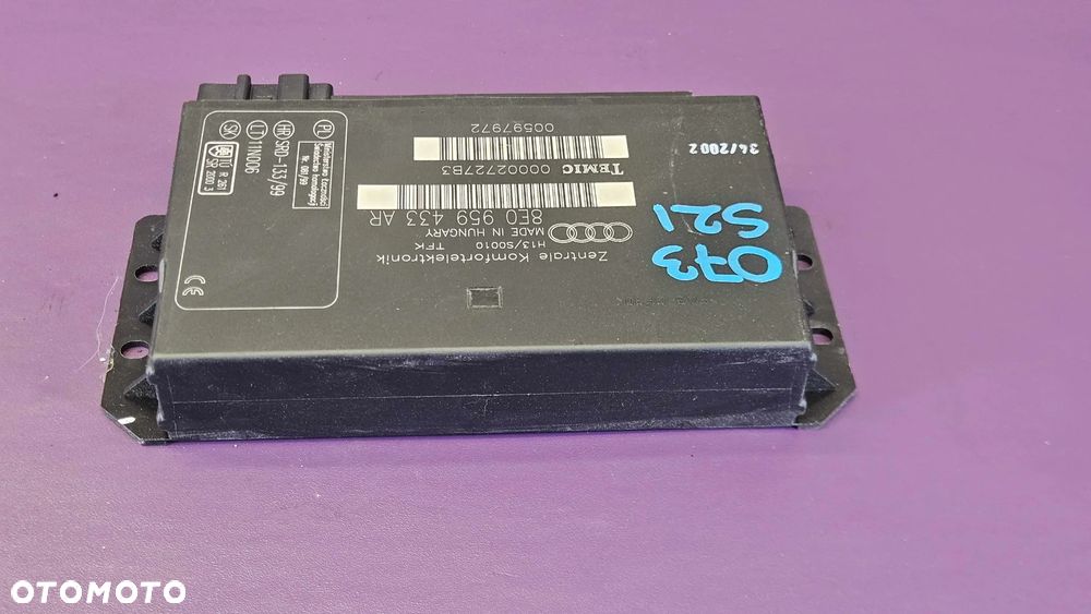 Moduł 8E0959433AR Komfortu Sterownik Komputer 433 AR Audi A4 S4 B6 B7 - 7