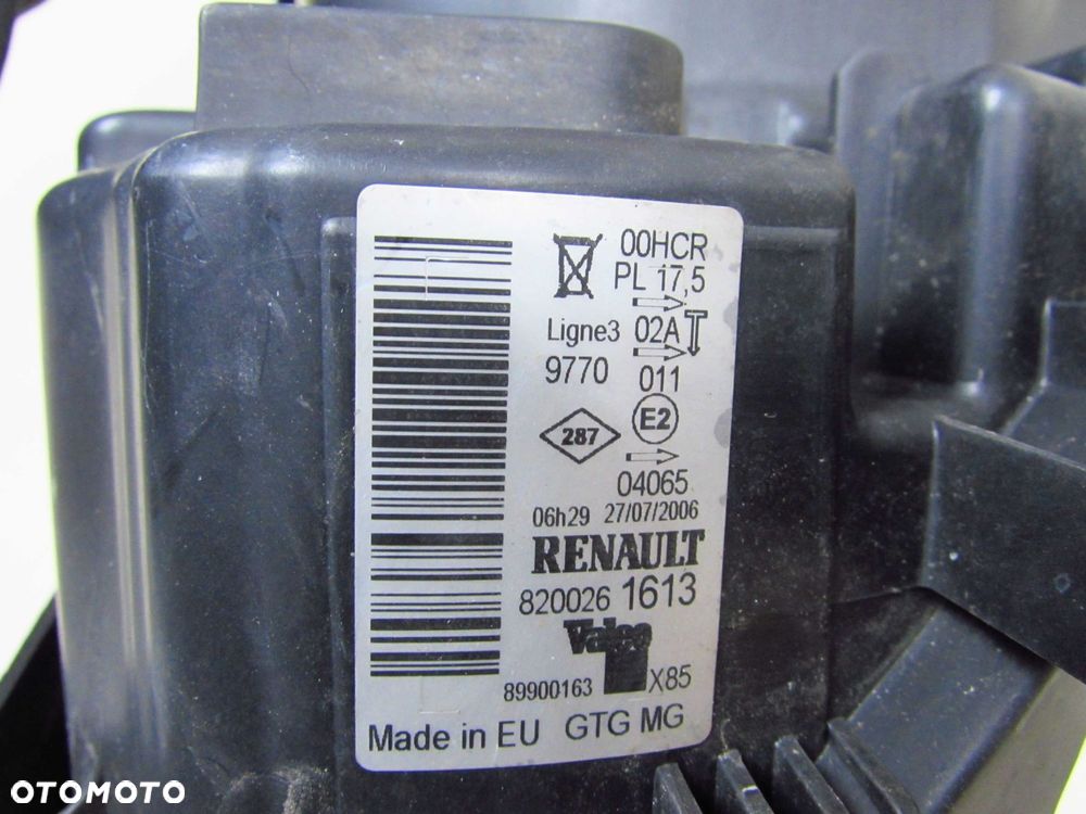 RENAULT CLIO III 06-10 LAMPA PRZOD LEWA REFLEKTOR 8200261613 SOCZEWKA UK - 7