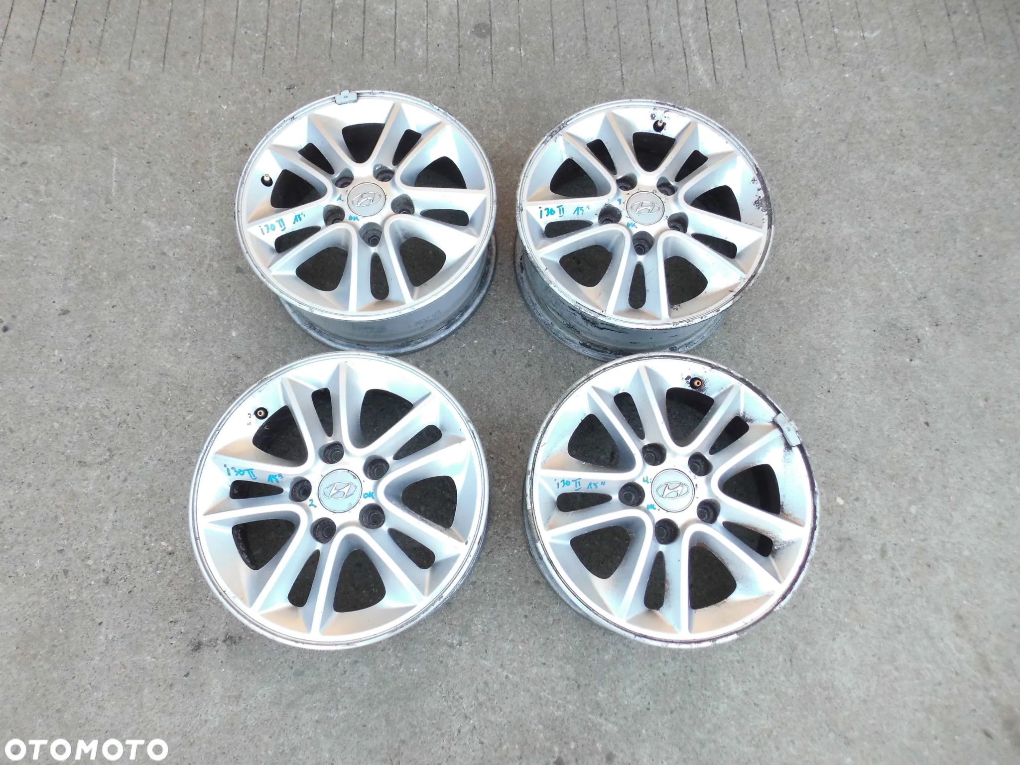 FELGI ALUMINIOWE KIA VENGA CEED I LIFT II HYUNDAI I30 I II 15 CALI ORYGINAŁ - 1