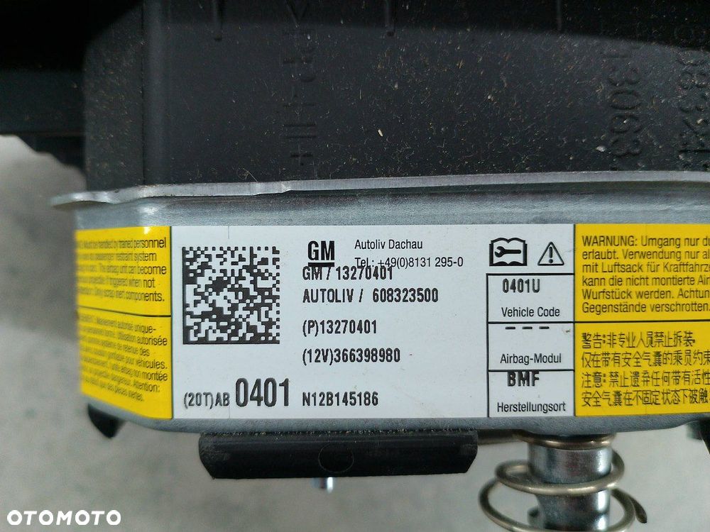 PODUSZKA KIEROWCY, AIRBAG OPEL INSIGNIA A 608323500 13270401 13270401 - 3