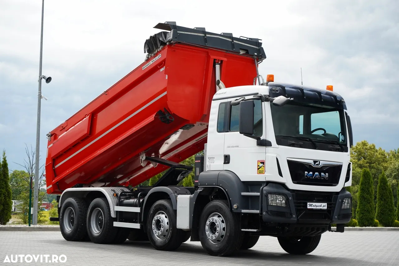 MAN TGS 35.460 / 8X4 / BASCULATOR SPATE / HIDROCLAPE / 2018 / IMPORTAT / CONTRACT POST-SERVICE - 5