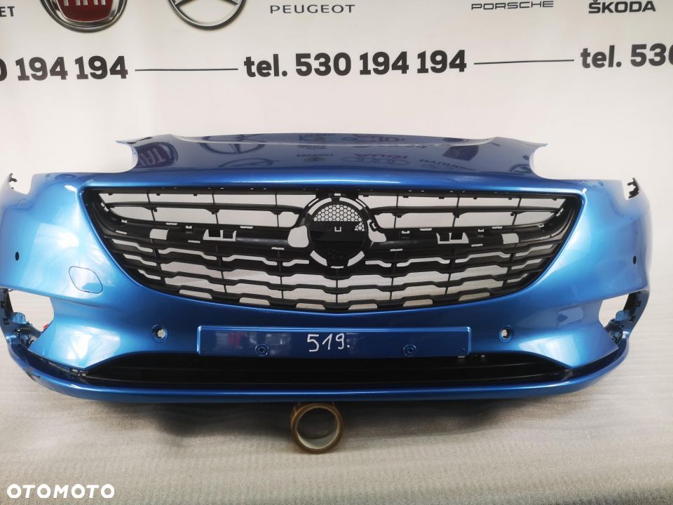 OPEL CORSA E NA 6 X PDC , BŁĘKITNY METALIK ZDERZAK PRZEDNI PRZÓD NR AUKCJI NZ519 - 1