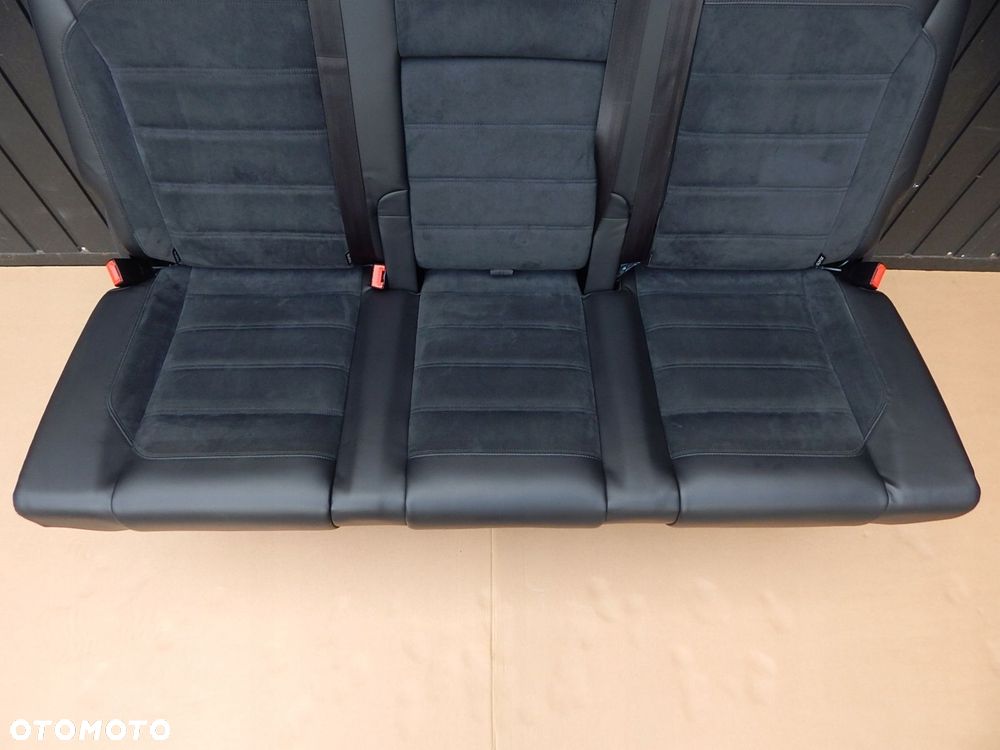 vw t6 t6.1 multivan fotel kanapa łóżko tył skóra alcantara czarna - 4