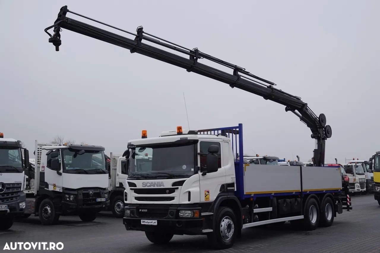Scania P420 / 6x4 / BOX - 6.8 m / HDS HIAB 188 4x extension -13 meters / EURO 6 / RADIO CONTROL / ROTATOR / PALLET FORKS - 1