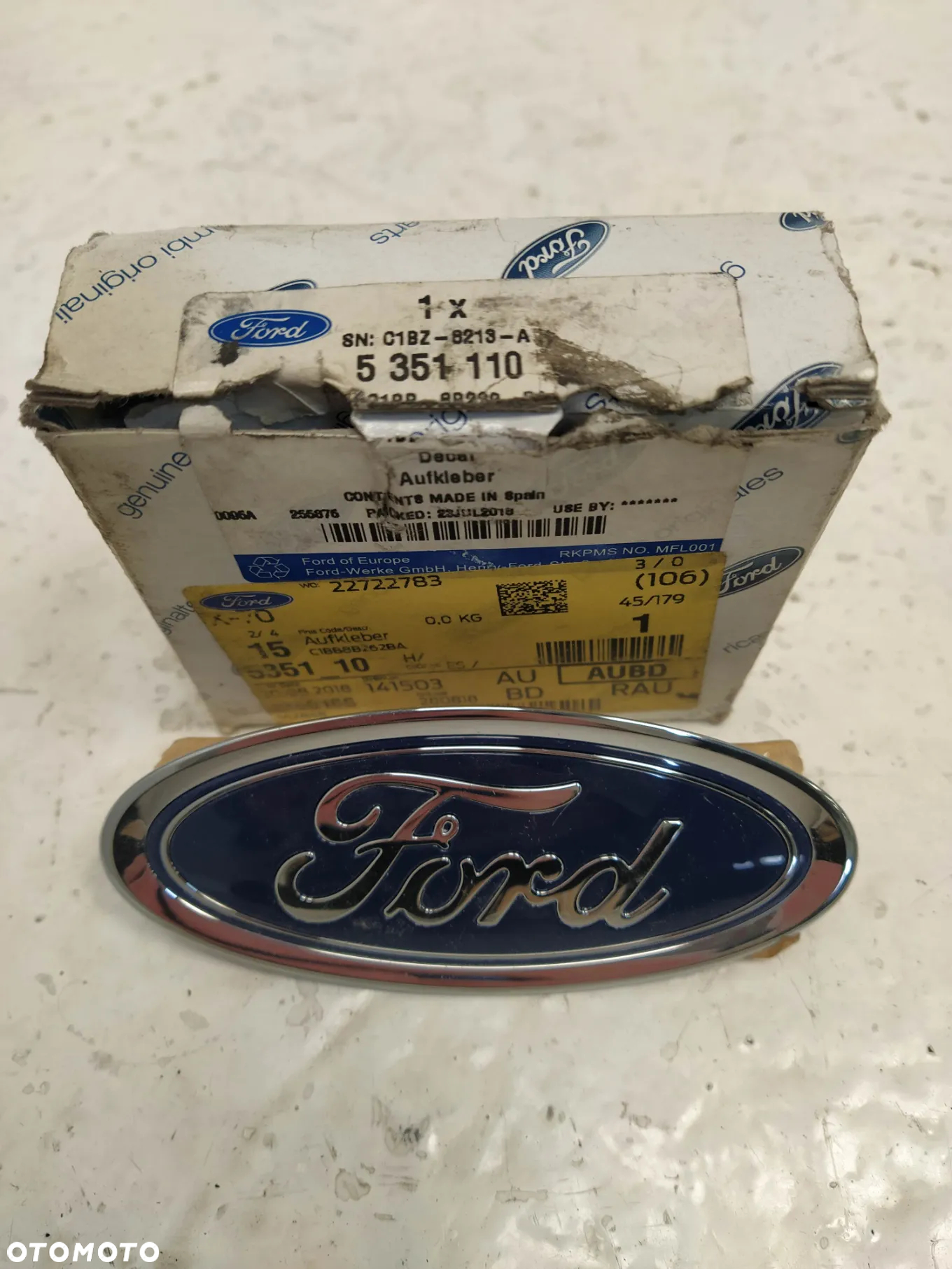 FORD S-MAX FIESTA FOCUS TRANSIT COURIER ZNACZEK LOGO EMBLEMAT NOWY ORYGINAŁ - 2