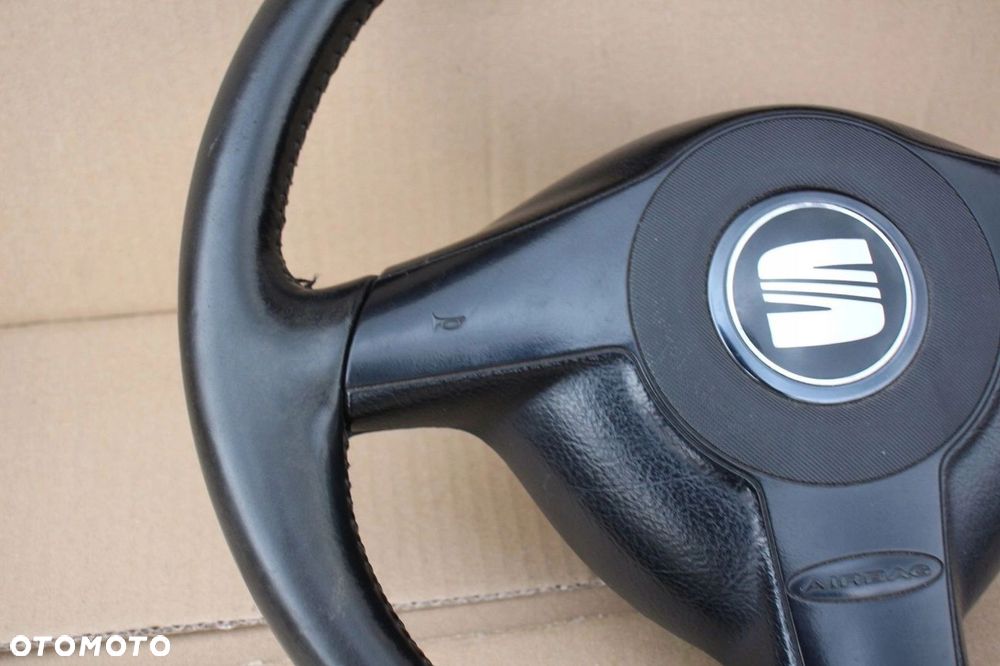 Kierownica Seat Leon I Toledo II oryginalna z poduszką skóra TPO SPORT - 4