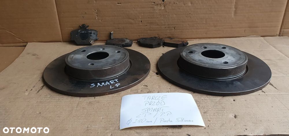 Tarcze hamulcowe przód przednie klocki 280mm Smart Fortwo II 1.0 - 5