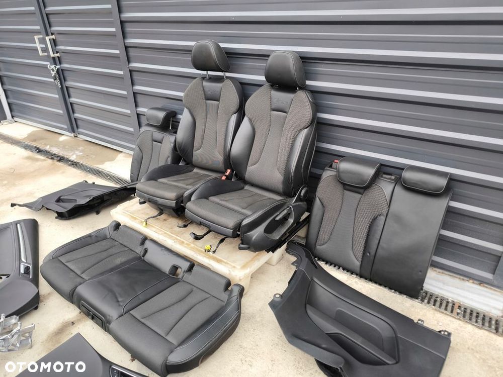 FOTEL FOTELE KOMPLET AUDI A3 8V 3-DRZWI SKÓRA+MATERIAŁ S LINE *2 ! - 15