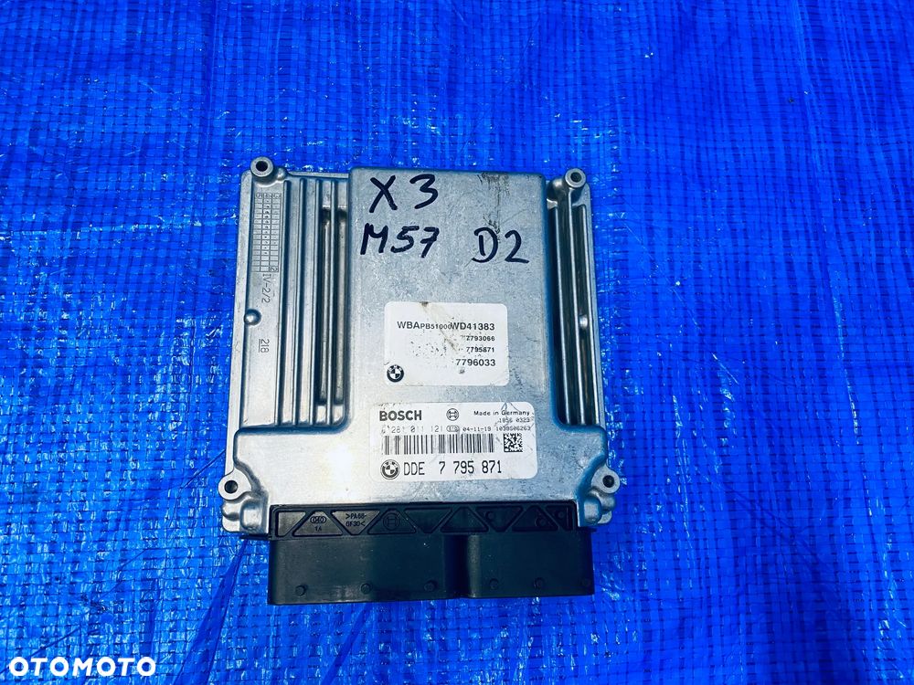 KOMPUTER STEROWNIK SILNIKA ECU BMW X3 E83 3.0D M57N 306D2 204KM AUTOMAT XDRIVE ; 7795871 7796033 ORYGINAŁ - 1