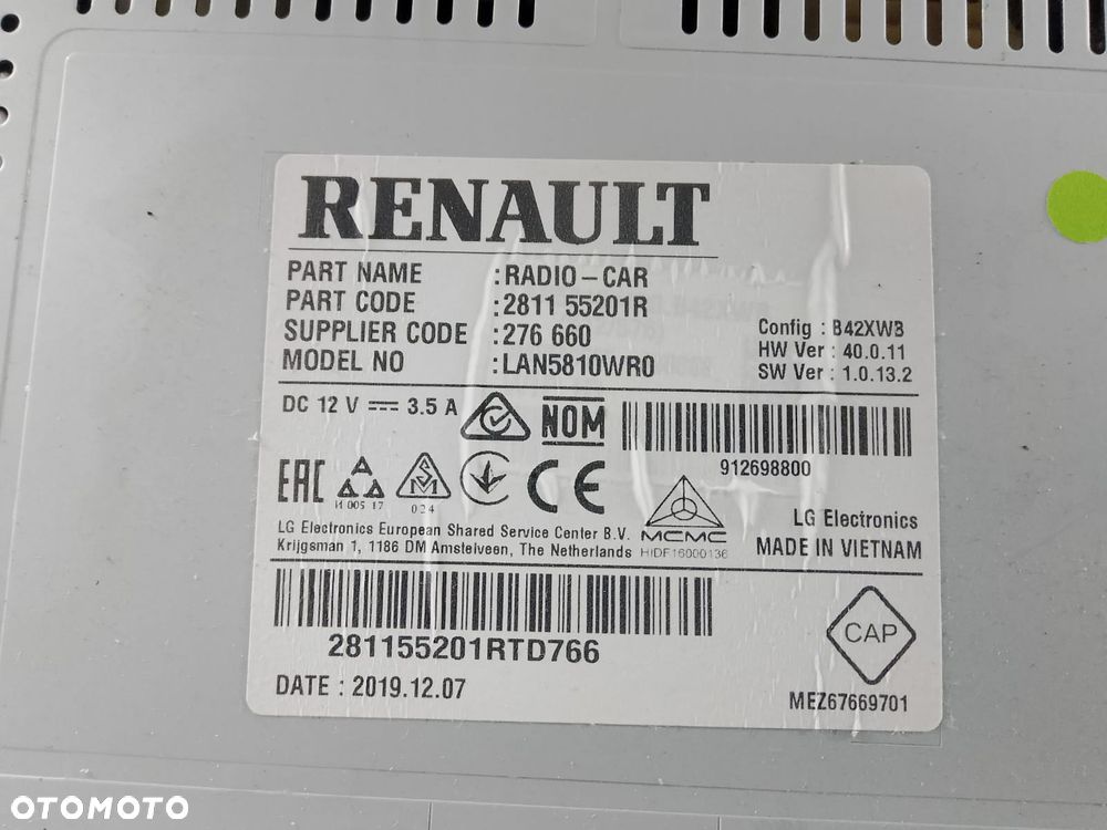 radio nawigacja gps ekran wyświetlacz renault master III movano B lift 2019-2024r 281155201R - 8