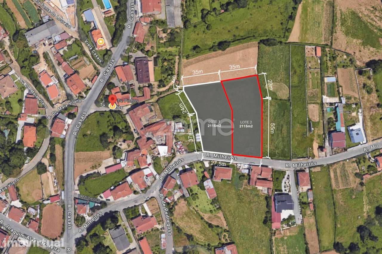 Terreno c/ 2100m2 p/ construção de Moradia em Milheirós de Poiares ... - Grande imagem: 3/14