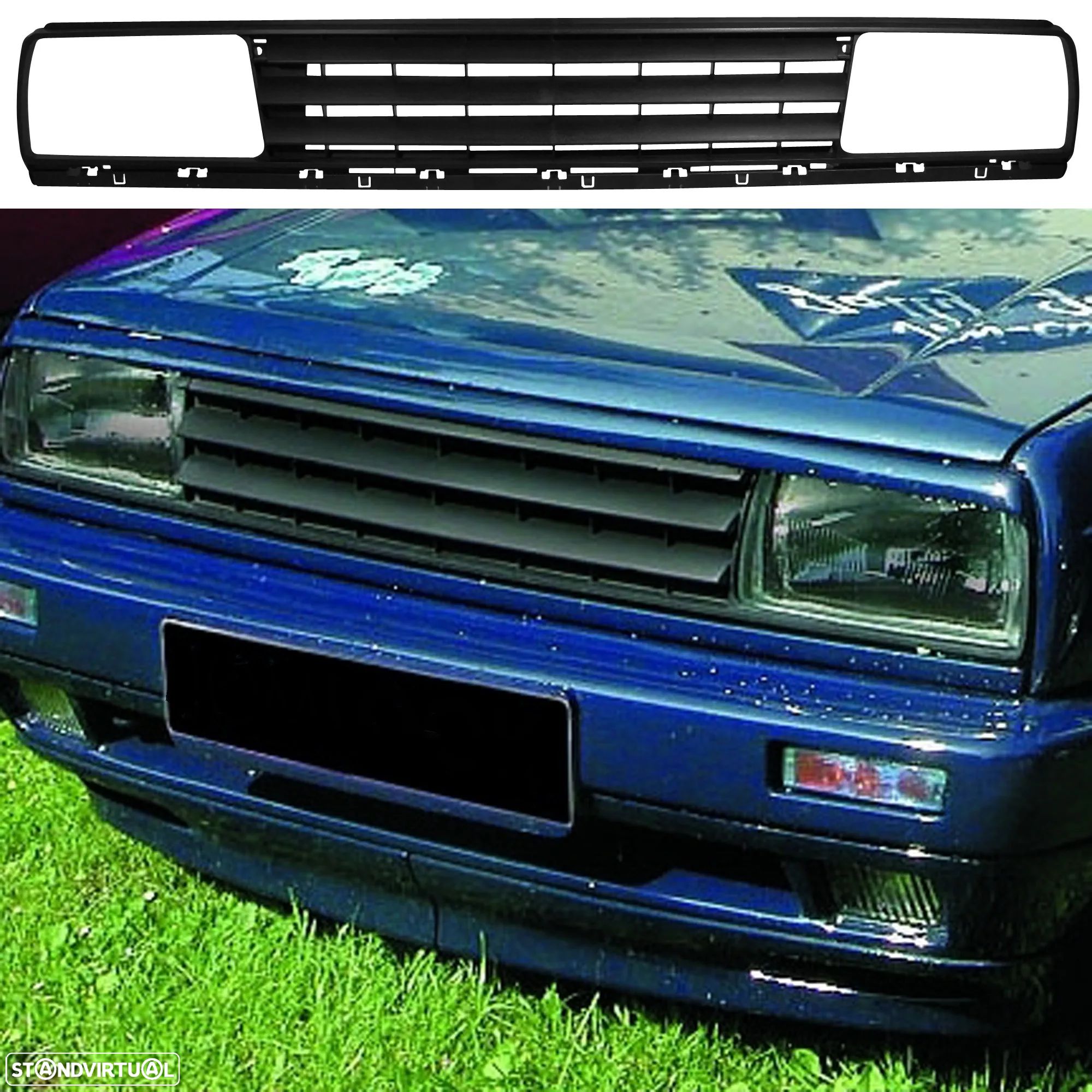 Grelha frontal sem símbolo para VW Jetta 2 1984-1991 em plástico ABS - 1