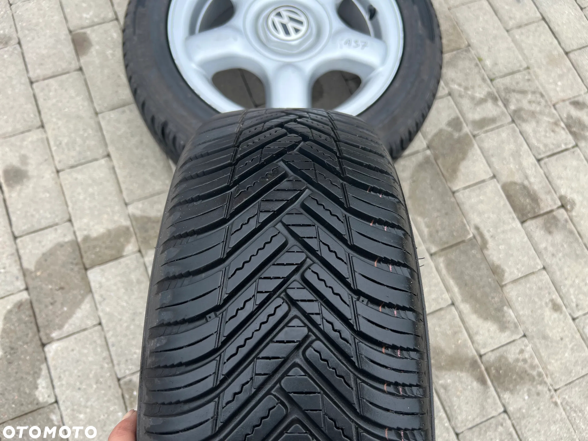 ALUFELGI VW POLO GOLF 1 2 3 6Jx14 ET43 4x100 O.57,1 + OPONY 2019 HANKOOK - 2