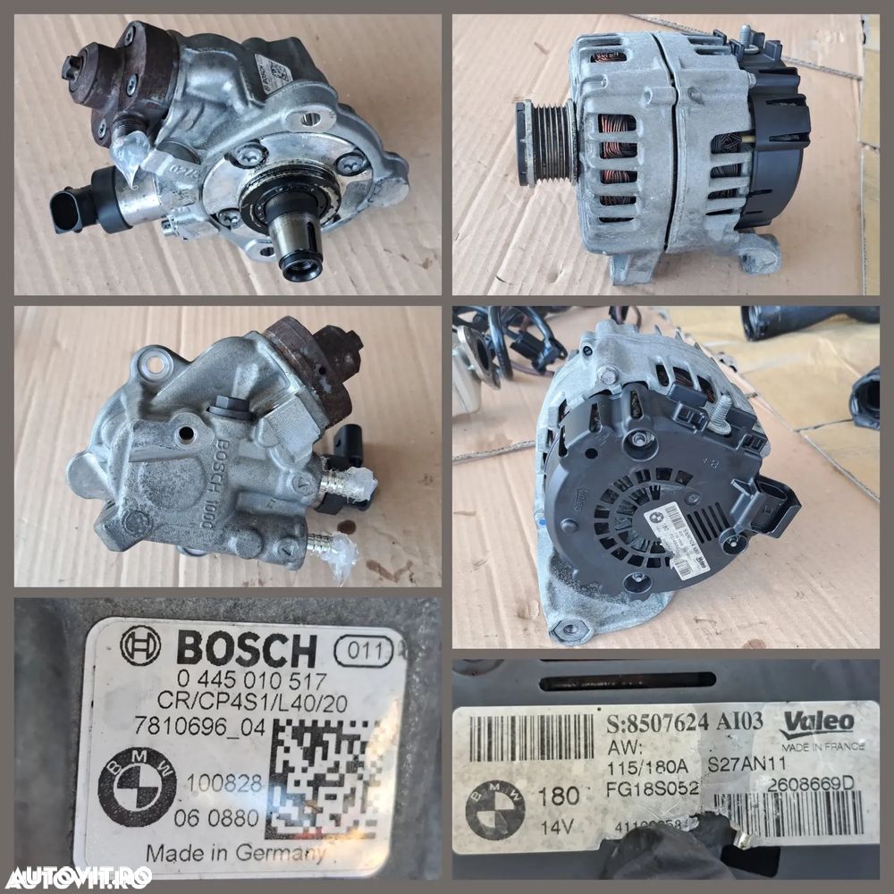 Anexe motor Bmw 520d F10 2010 184cp rampa injectoare pompa inalta presiune alternator EGR galerie admisie instalatie electrica motor - 3