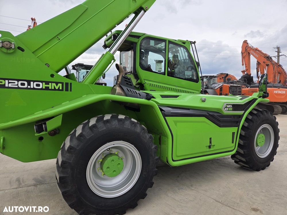 Merlo CA SI O MACARA de 12t, P120.10, ridica 12t la 5m si 7t la 10m, 1.164h, 2018, furci, cupa 3,5mc, Masa operational 15,6t, sistem protectie cu 3 camere/parte, protectie cabina, Aer cond, cilindri de MACARA, posibil leasing 2 ani, PROMOTIE 93.900 EUR+Tva - 13