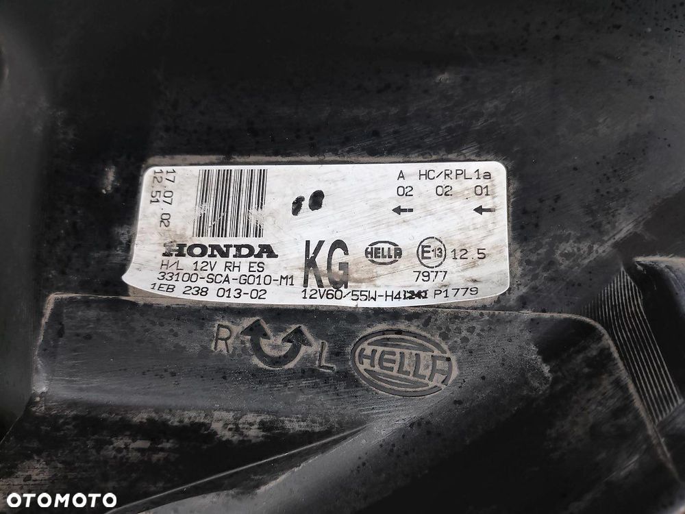 LAMPA PRZÓD PRAWA HONDA CR-V II 33100-SCA-G010-M1 1EB238013-02 - 7