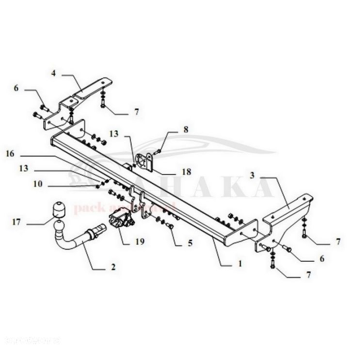 Hak Holowniczy Automat Do Citroen C5 I Sedan, Hatchback 2004-2008 - 3