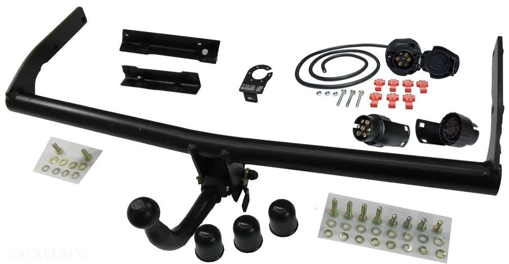 NOWY HAK HOLOWNICZY WYPINANY HORYZONTALNIE ZA POMOCĄ DŹWIFNI+WIĄZKA7PIN NISSAN NOTE od 2006 do 2013 - 1